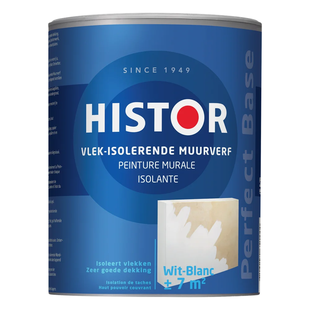Perfect Base Vlek Isolerende Muurverf | 1 LTR | Wit