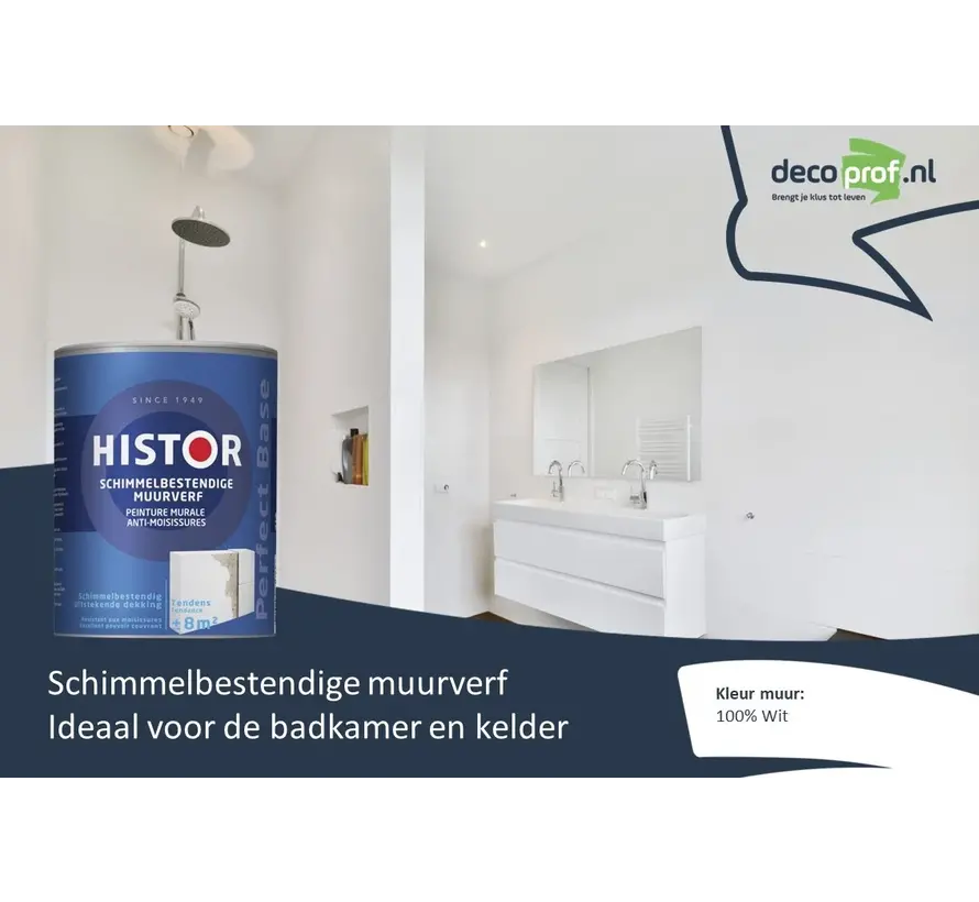 Histor Perfect Base Schimmelbestendige Muurverf - 1 LTR 