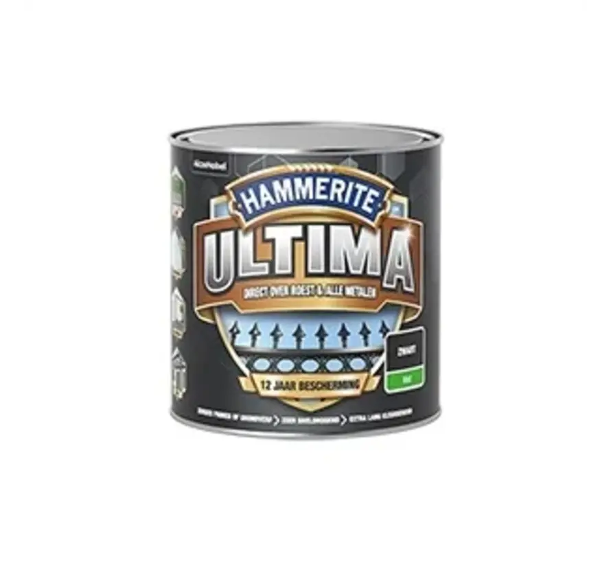 Hammerite Ultima Mat Zwart - 250 ML