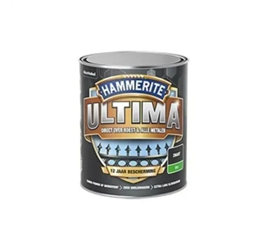 Hammerite Ultima Mat Zwart - 250 ML