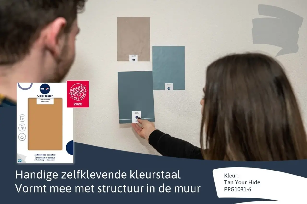 Kleurstaal Histor Colortester Tan Your Hide PPG1091-6 | Zelfklevende Kleurstaal