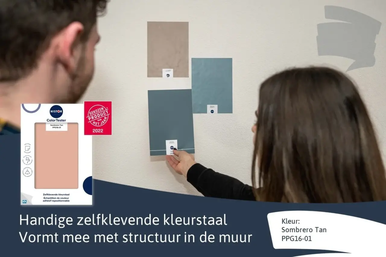 Kleurstaal Histor Colortester Sombrero Tan PPG16-01 | Zelfklevende Kleurstaal