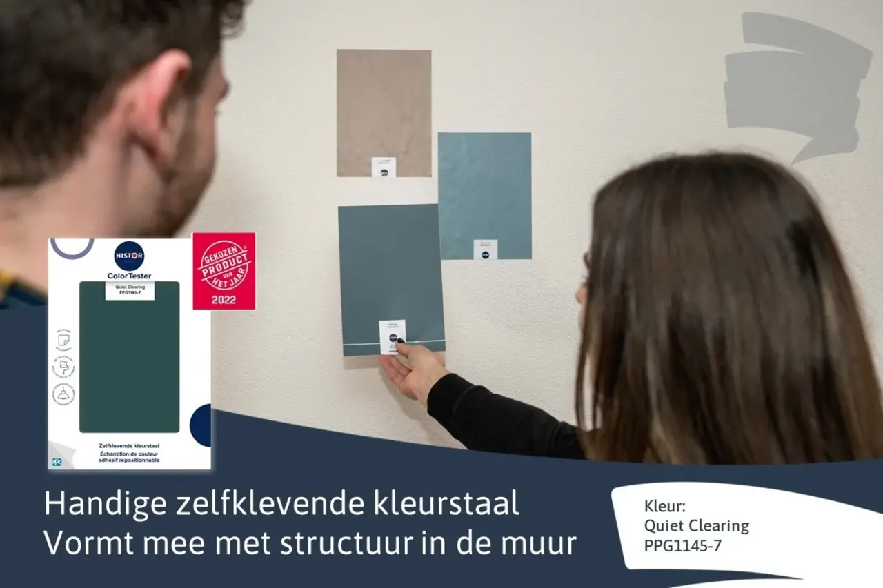 Kleurstaal Histor Colortester Quiet Clearing PPG1145-7 | Zelfklevende Kleurstaal