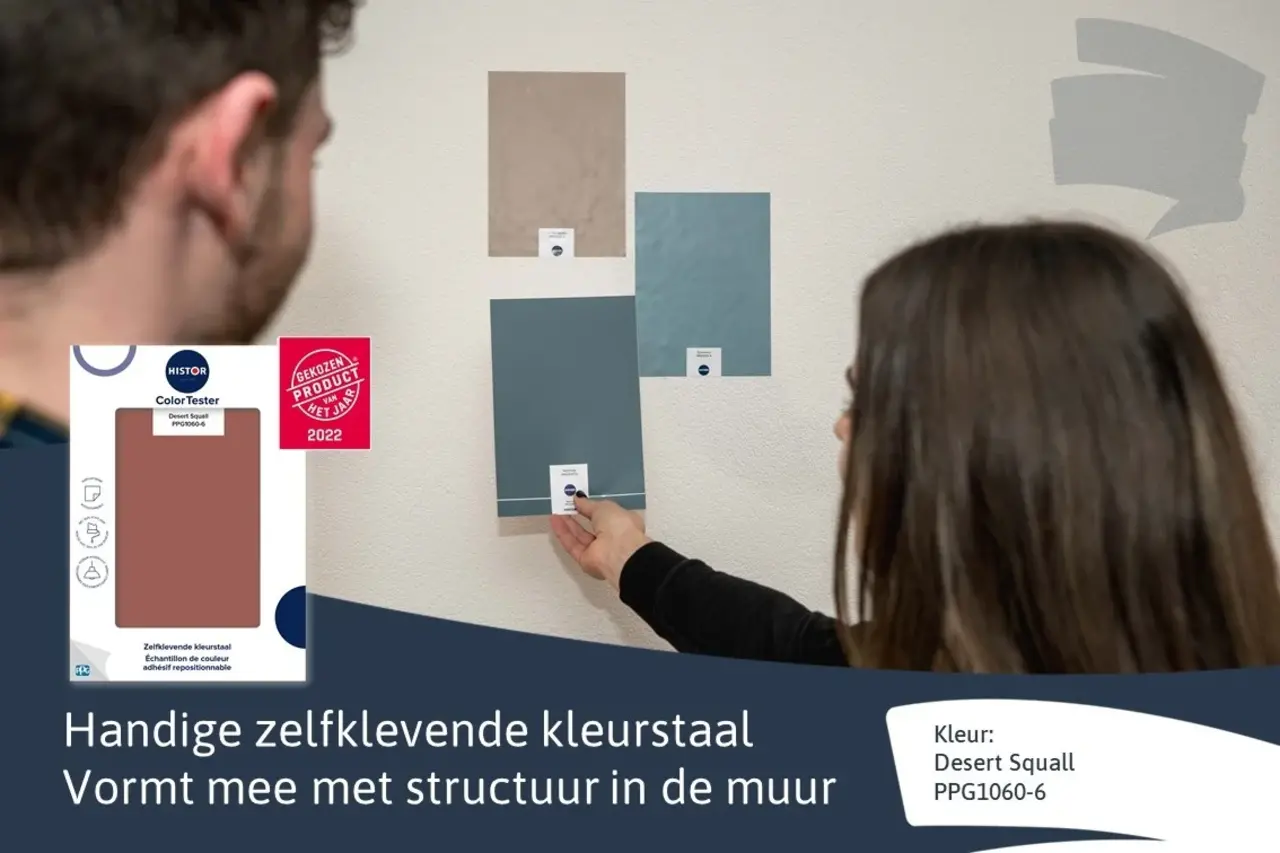 Histor Histor Colortester Desert Squall PPG1060-6 | Zelfklevende Kleurstaal Histor Histor Colortester Desert Squall PPG1060-6 | Zelfklevende Kleurstaal