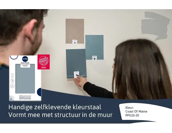 Kleurstaal Histor Colortester Coast Of Maine PPG10-20 | Zelfklevende Kleurstaal