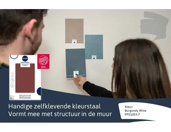 Kleurstaal Histor Colortester Burgundy Wine PPG1053-7 | Zelfklevende Kleurstaal Kleurstaal Histor Colortester Burgundy Wine PPG1053-7 | Zelfklevende Kleurstaal