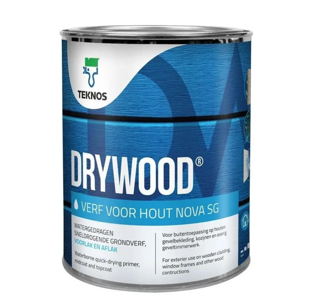 Drywood Verf Voor Hout Nova Zijdeglans | Dekkende Houtverf