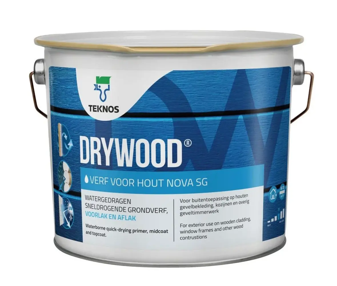 Drywood Verf Voor Hout Nova Zijdeglans | Dekkende Houtverf