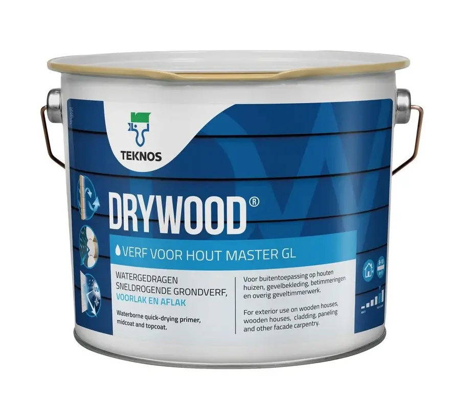 Drywood Verf Voor Hout Master Glans | Dekkende Houtverf - 1 LTR 