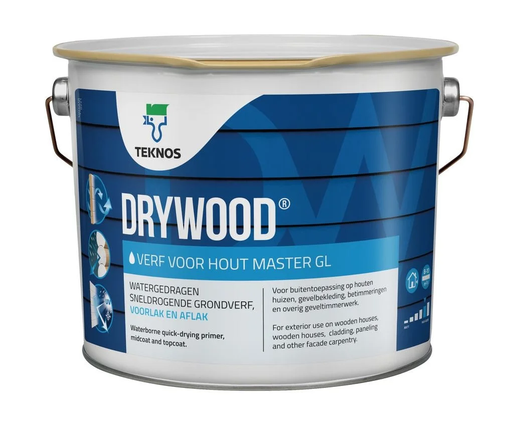 Verf Voor Hout Master Glans | Dekkende Houtverf | 2,7 LTR | Wit