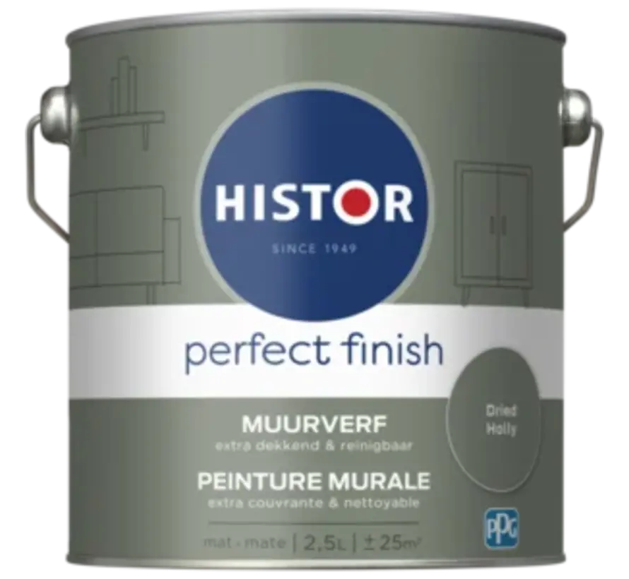 Histor Perfect Finish Muurverf Mat Dried Holly PPG1135-6 - 2,5 LTR