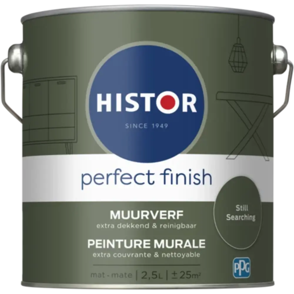 Histor Perfect Finish Muurverf Mat Still Searching PPG13-31 Histor Perfect Finish Muurverf Mat Still Searching PPG13-31