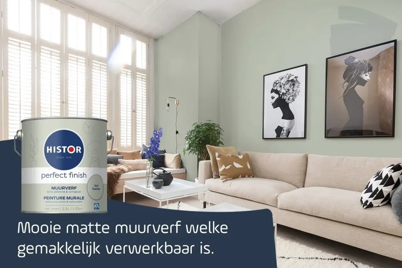 Histor Perfect Finish Muurverf Mat Gull Feather PPG1129-3 Histor Perfect Finish Muurverf Mat Gull Feather PPG1129-3