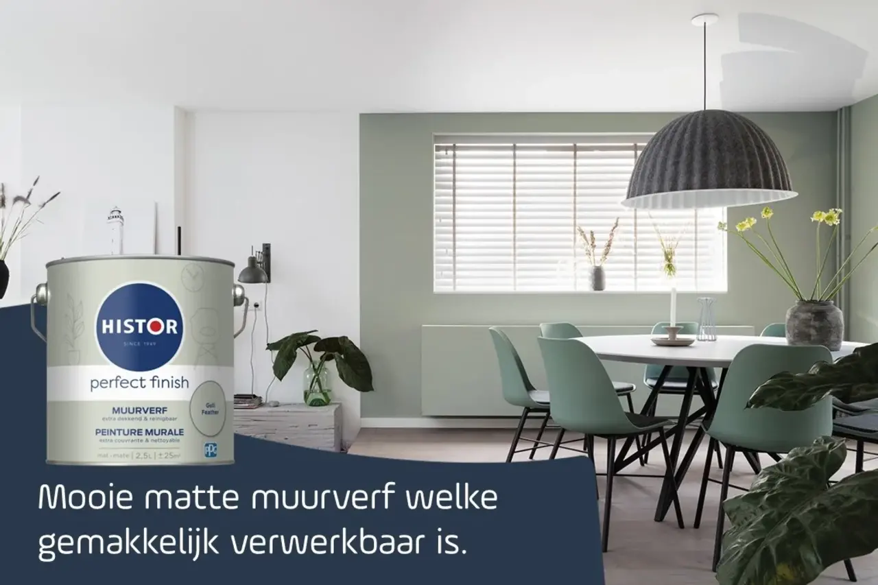 Histor Perfect Finish Muurverf Mat Gull Feather PPG1129-3 Histor Perfect Finish Muurverf Mat Gull Feather PPG1129-3