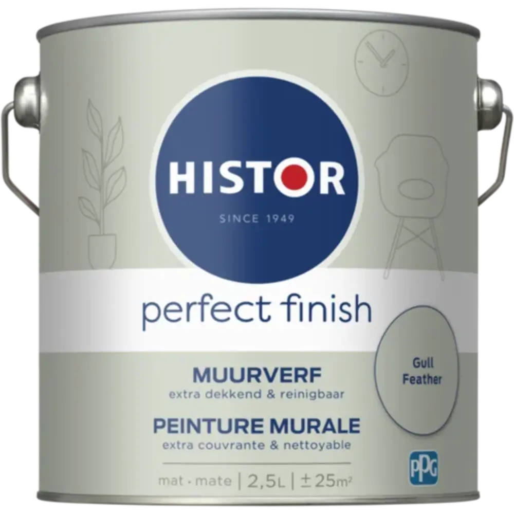 Histor Perfect Finish Muurverf Mat Gull Feather PPG1129-3 Histor Perfect Finish Muurverf Mat Gull Feather PPG1129-3