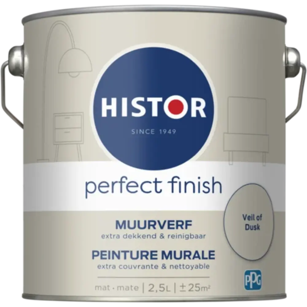 Histor Perfect Finish Muurverf Mat Veil Of Dusk PPG1029-2