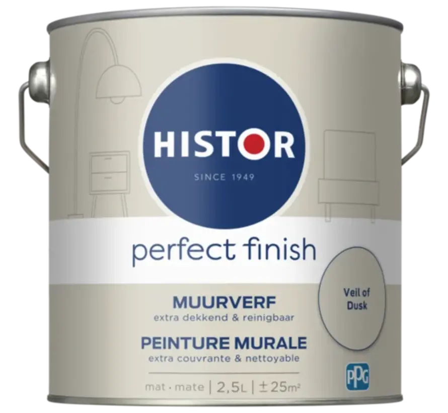 Histor Perfect Finish Muurverf Mat Veil Of Dusk PPG1029-2 - 2,5 LTR