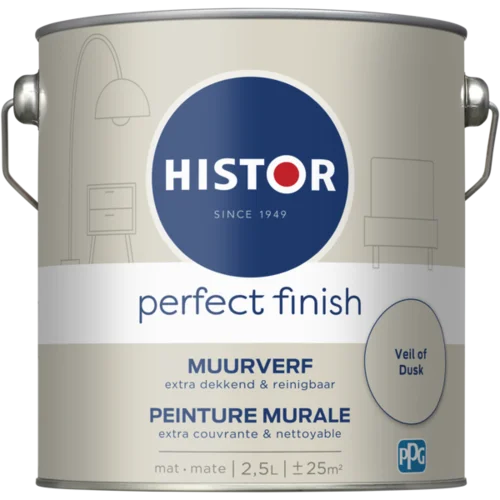 Histor muurverf Perfect Finish mat Veil Of Dusk 2,5L
