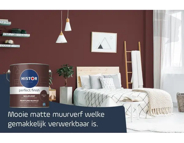 Histor Perfect Finish Muurverf Mat Burgundy Wine PPG1053-7 Histor Perfect Finish Muurverf Mat Burgundy Wine PPG1053-7