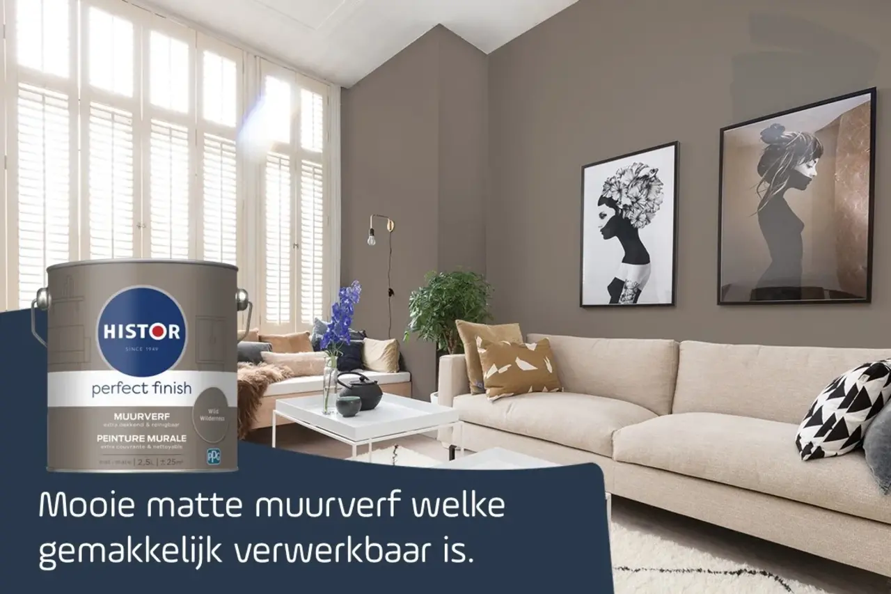 Histor Perfect Finish Muurverf Mat Wild Wilderness PPG1019-5 Histor Perfect Finish Muurverf Mat Wild Wilderness PPG1019-5