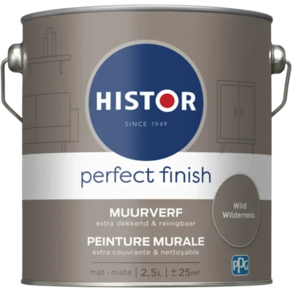 Histor Perfect Finish Muurverf Mat Wild Wilderness PPG1019-5 Histor Perfect Finish Muurverf Mat Wild Wilderness PPG1019-5
