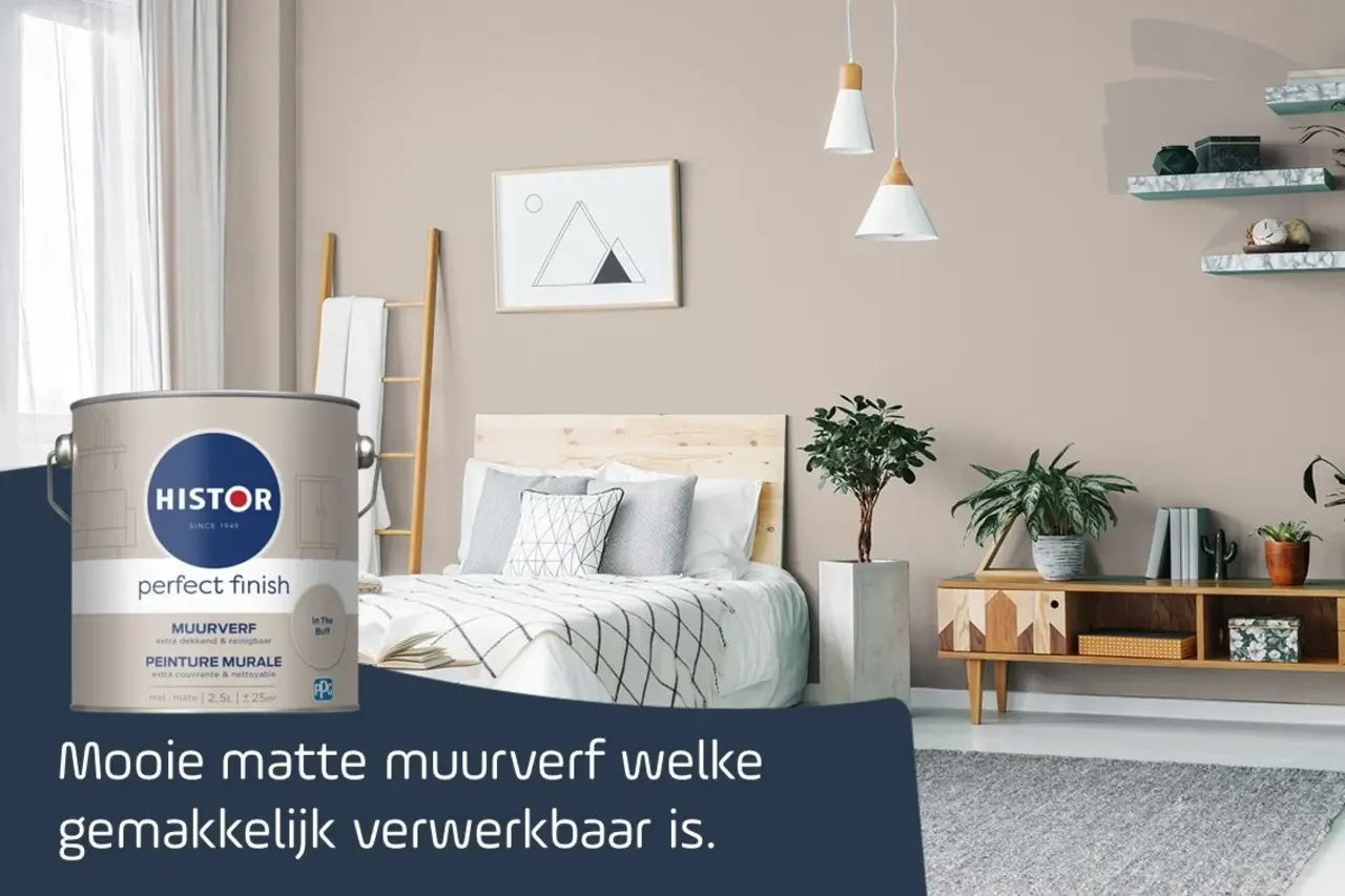Histor Perfect Finish Muurverf Mat In The Buff PPG1019-2 Histor Perfect Finish Muurverf Mat In The Buff PPG1019-2