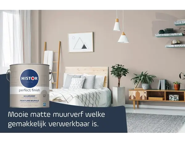 Histor Perfect Finish Muurverf Mat In The Buff PPG1019-2 Histor Perfect Finish Muurverf Mat In The Buff PPG1019-2