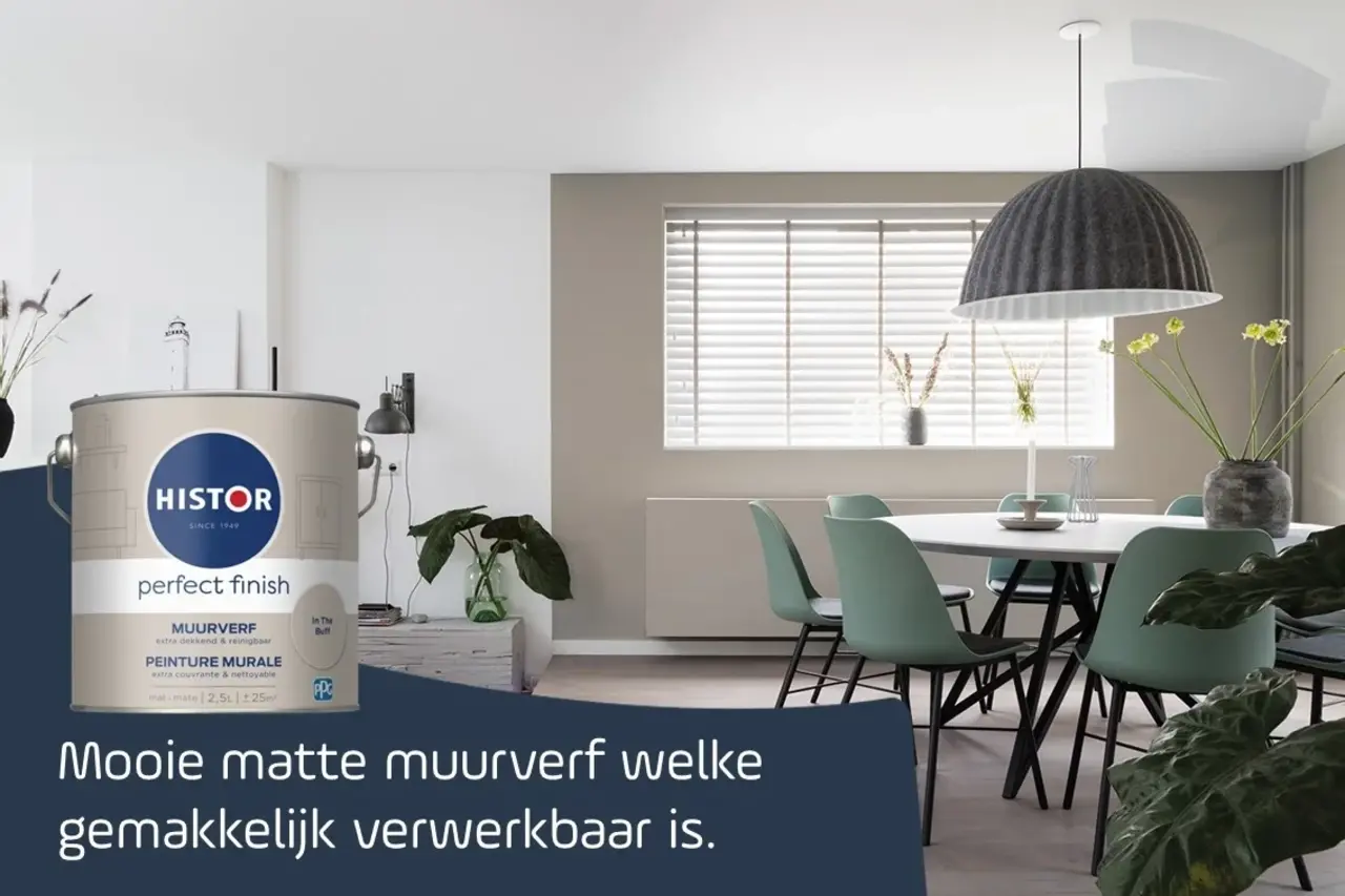 Histor Perfect Finish Muurverf Mat In The Buff PPG1019-2 Histor Perfect Finish Muurverf Mat In The Buff PPG1019-2