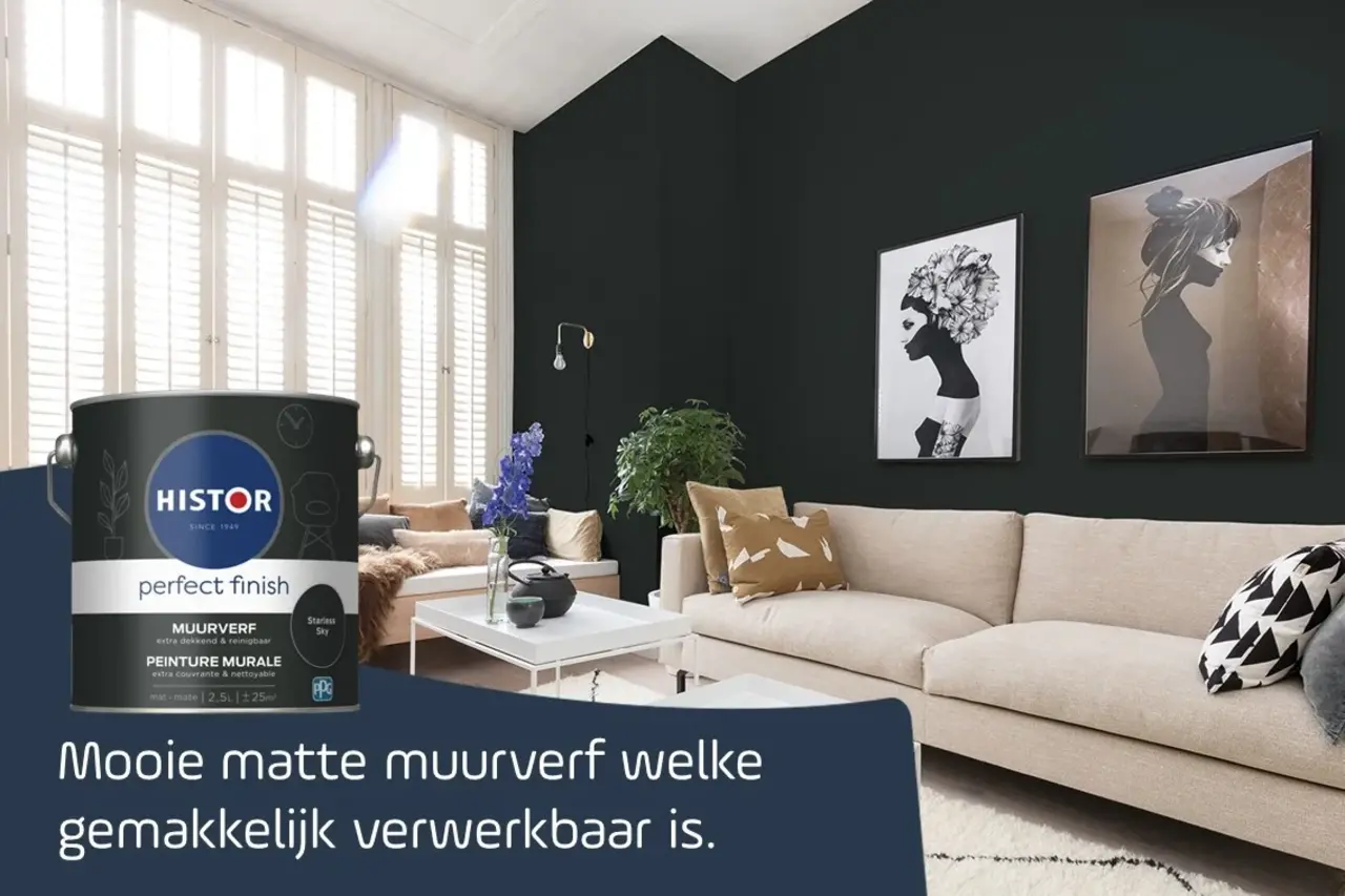 Histor Perfect Finish Muurverf Mat Starless Sky PPG5002-10