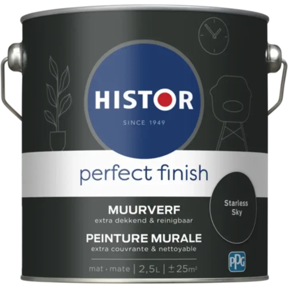 Histor Perfect Finish Muurverf Mat Starless Sky PPG5002-10