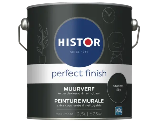Histor Perfect Finish Muurverf Mat Starless Sky PPG5002-10