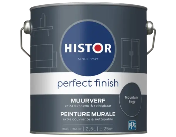 Histor Perfect Finish Muurverf Mat Mountain Edge PPG10-09 Histor Perfect Finish Muurverf Mat Mountain Edge PPG10-09