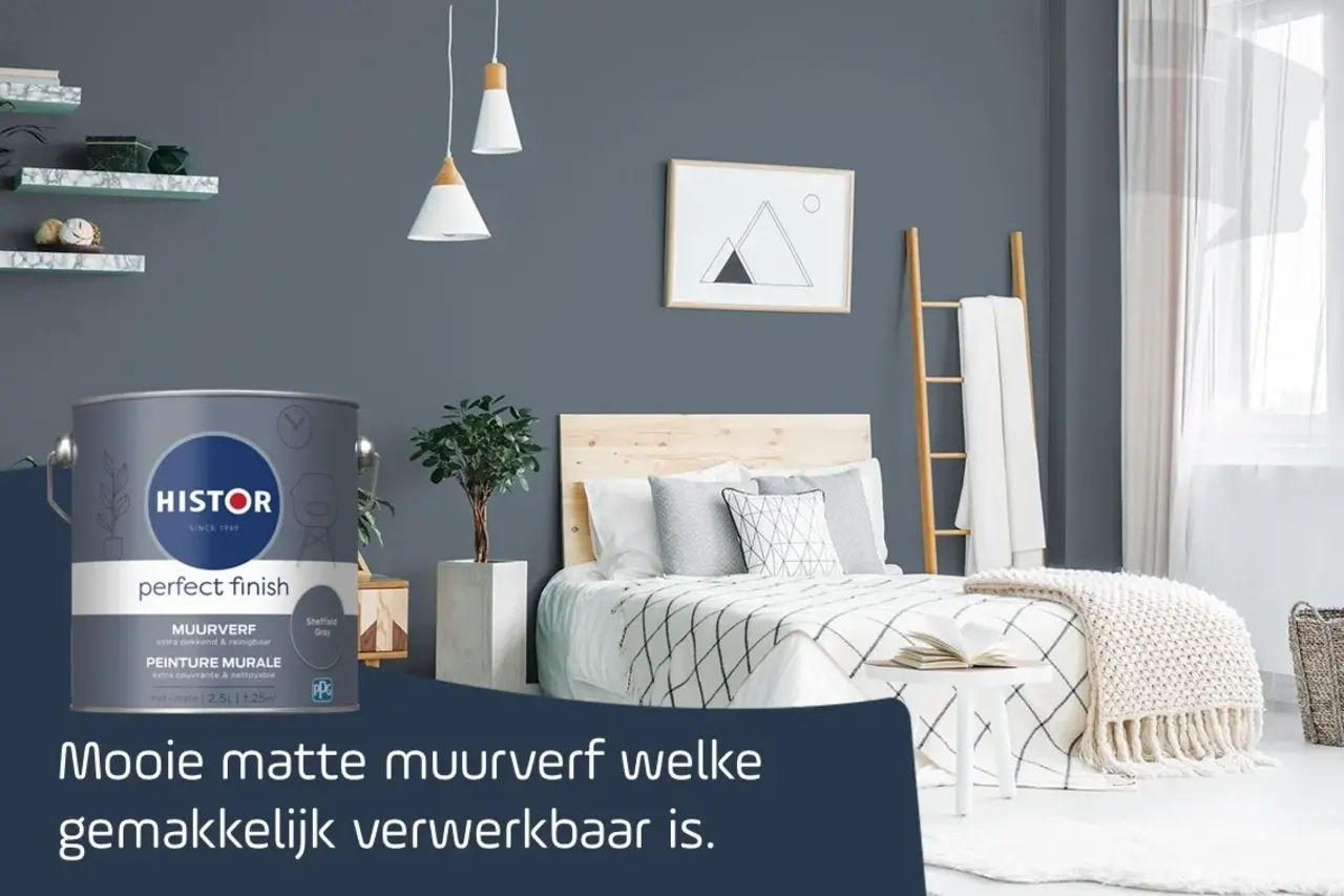 Histor Perfect Finish Muurverf Mat Sheffield Gray PPG1041-6