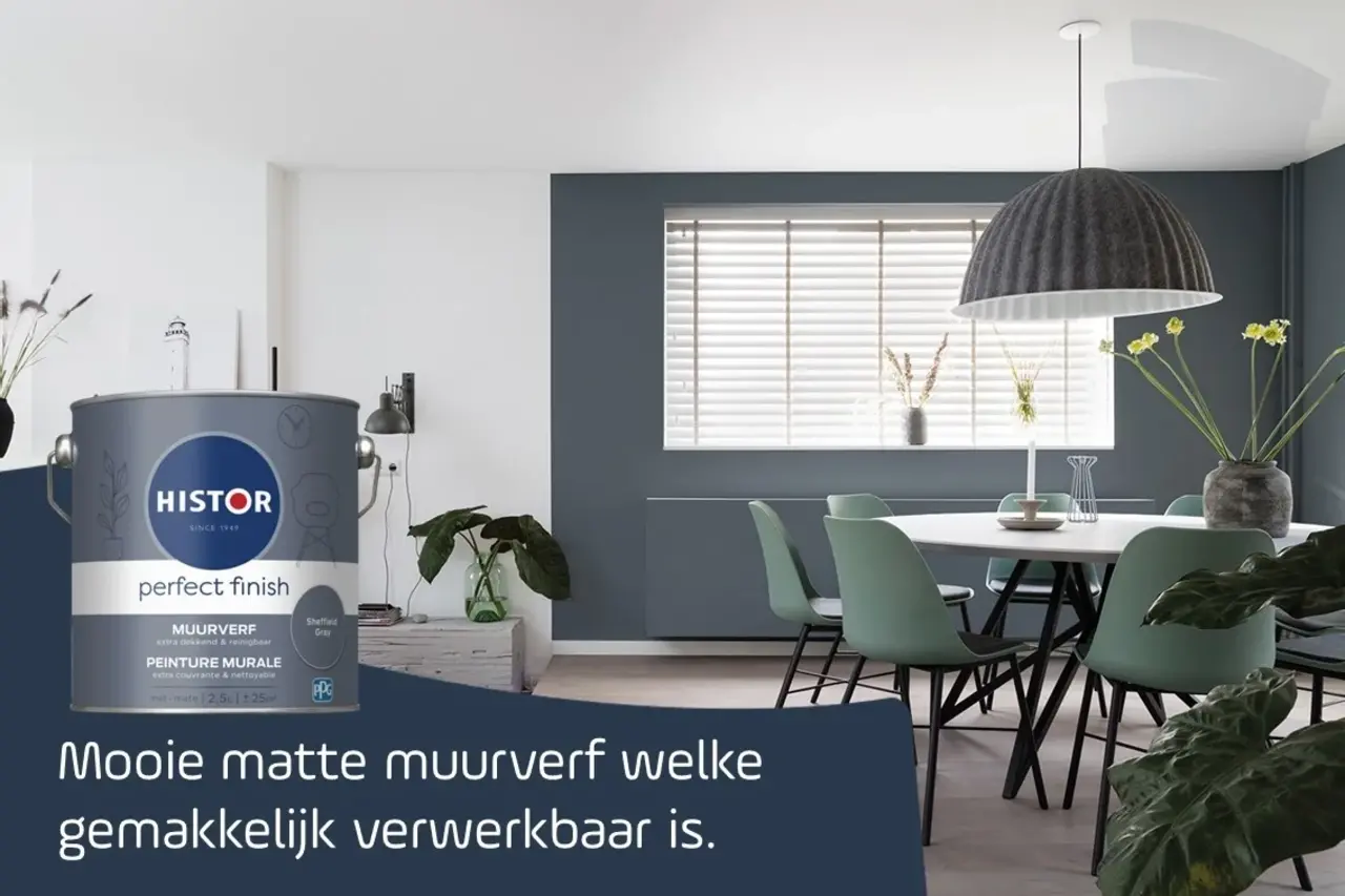 Histor Perfect Finish Muurverf Mat Sheffield Gray PPG1041-6