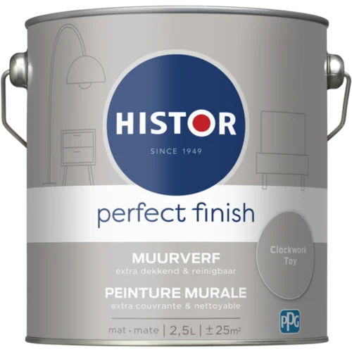 Histor muurverf Perfect Finish mat Clockwork Toy 2,5L