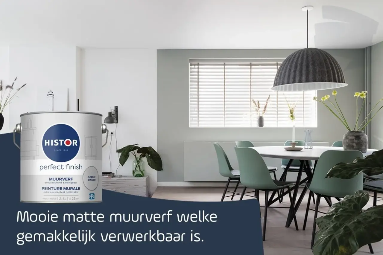 Histor Perfect Finish Muurverf Mat Shaded Whisper PPG5001-1 Histor Perfect Finish Muurverf Mat Shaded Whisper PPG5001-1