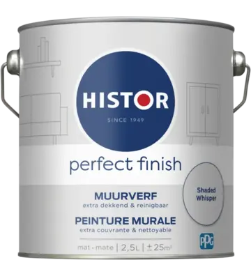 Histor Perfect Finish Muurverf Mat Shaded Whisper PPG5001-1