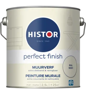Histor Perfect Finish Muurverf Mat RAL 9001
