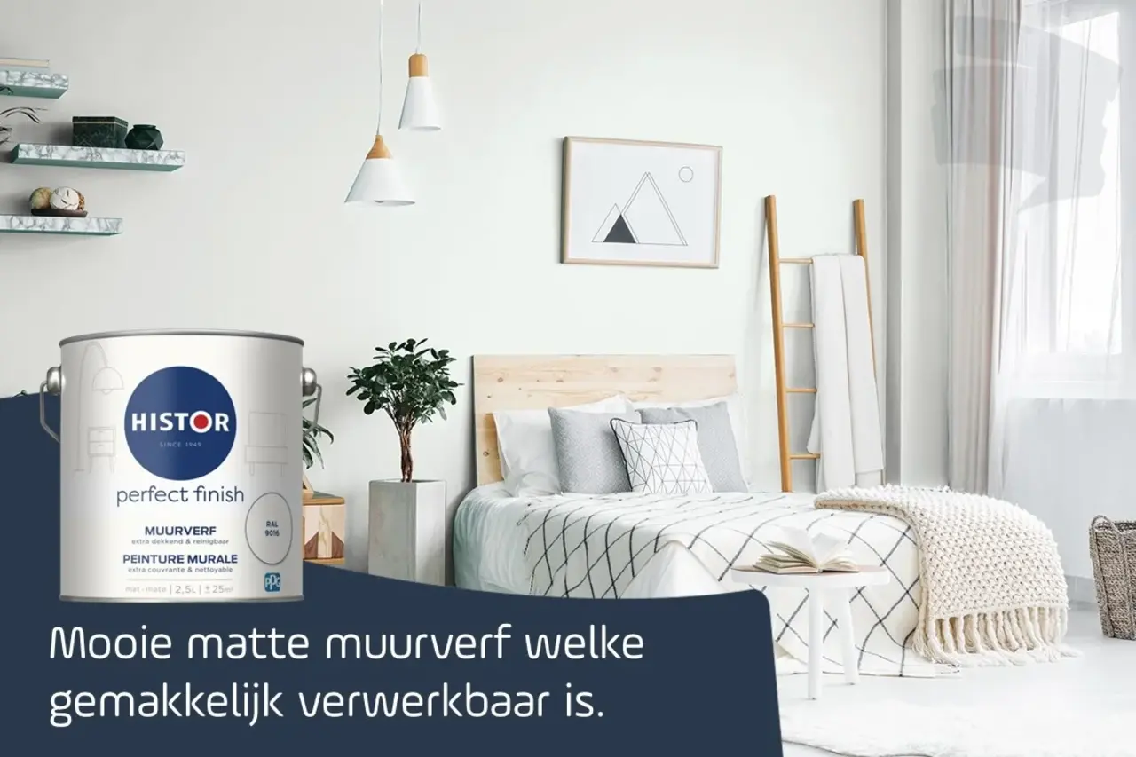 Histor Perfect Finish Muurverf Mat RAL 9016 Histor Perfect Finish Muurverf Mat RAL 9016