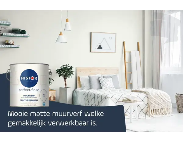 Histor Perfect Finish Muurverf Mat RAL 9010 Histor Perfect Finish Muurverf Mat RAL 9010