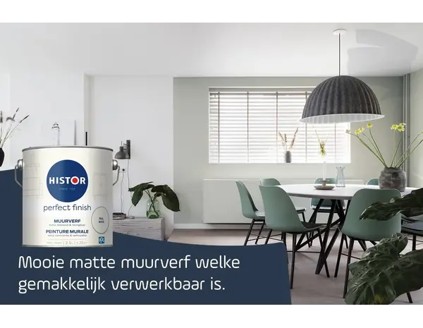 Histor Perfect Finish Muurverf Mat RAL 9010 Histor Perfect Finish Muurverf Mat RAL 9010
