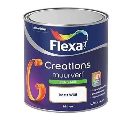 Creations Muurverf Tester Extra Mat | 250 ML | Wit