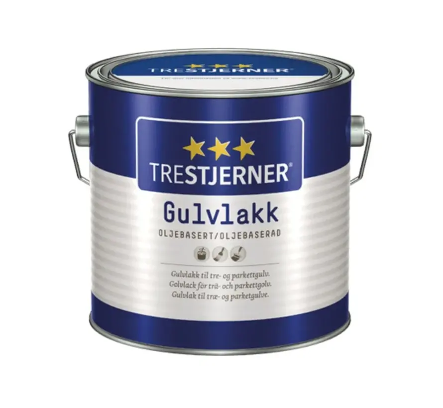 Jotun Trestjerner Gulvlakk Halvblank Solvent | Zijdeglans Blanke Lak - 750 ML 