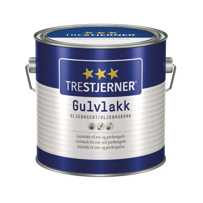 Trestjerner Gulvlakk Halvblank Solvent | Zijdeglans Blanke Lak | 3 LTR | Kleurloos