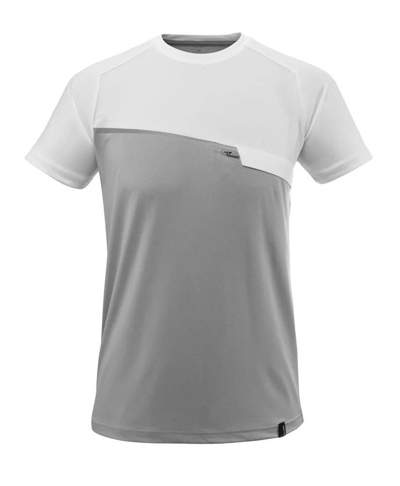 T|Shirt Met Borstzak Grijs/Melee|Wit | Per Stuk | Maat L