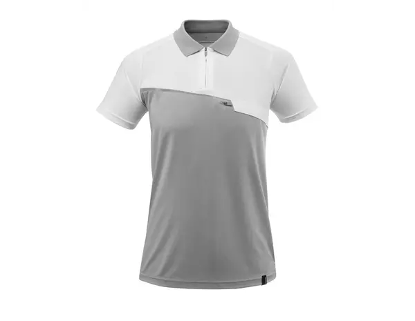 Mascot Poloshirt Met Borstzak Grijs/Melee Wit