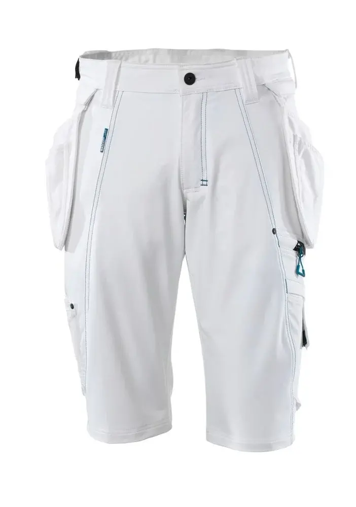 Mascot Stretch Werkshort Afneembare Zakken Wit Mascot Stretch Werkshort Afneembare Zakken Wit