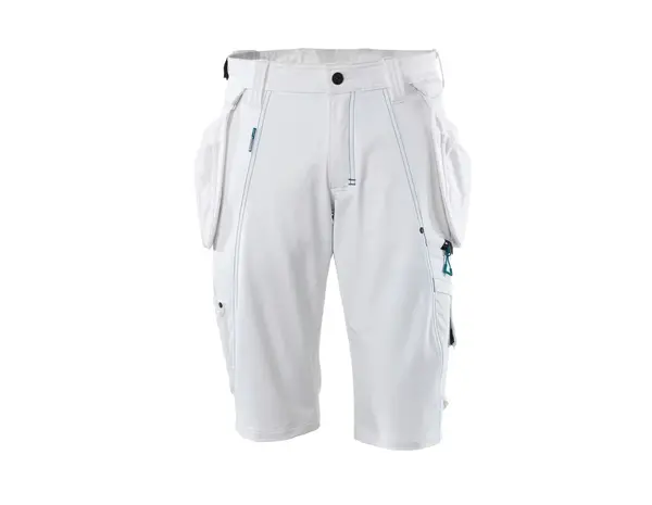 Mascot Stretch Werkshort Afneembare Zakken Wit Mascot Stretch Werkshort Afneembare Zakken Wit