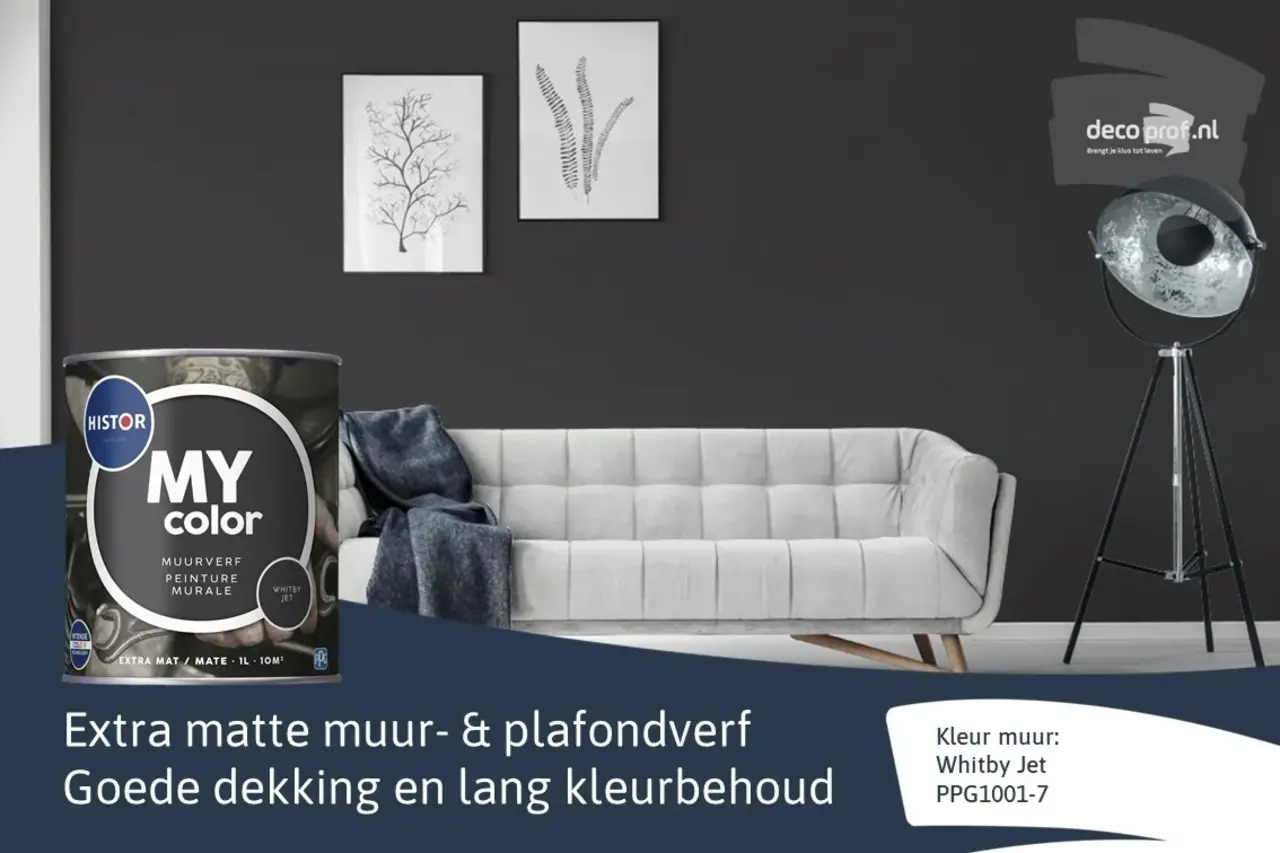 Histor My Color Muurverf Extra Mat Whitby Jet Histor My Color Muurverf Extra Mat Whitby Jet
