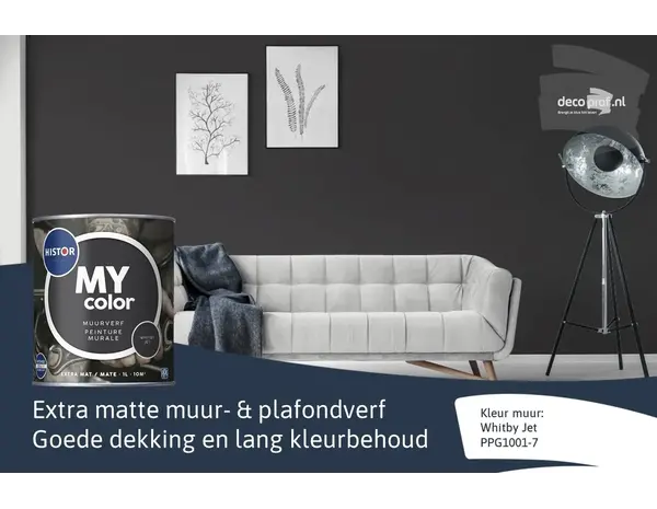 Histor My Color Muurverf Extra Mat Whitby Jet Histor My Color Muurverf Extra Mat Whitby Jet